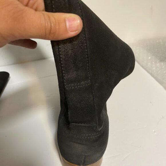 Rag & Bone New York Black Suede Tall Moto Boots - Size 36 - Picture 13 of 13